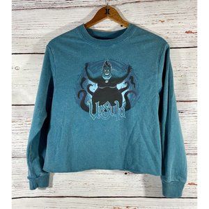 Disney Ursula Villains Sweatshirt Sz Small Little Mermaid Villain Heathers Teal